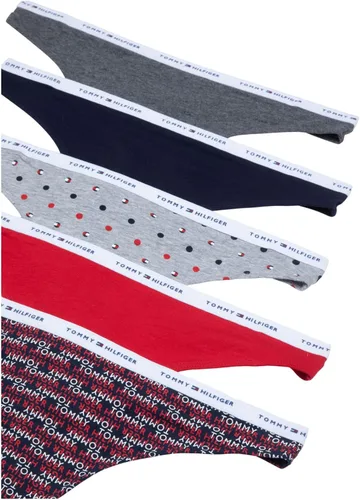 Vista 2 de Tommy Hilfiger Women's Classic Cotton Logoband Thong, 5 Pack