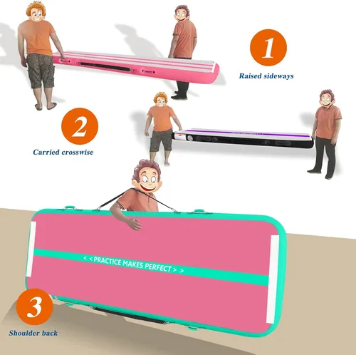 Vista 6 de VOFiTNY Colchoneta de gimnasia multiusos de 6.610131620 pies, resistente e inflable, para el hogar y el gimnasio