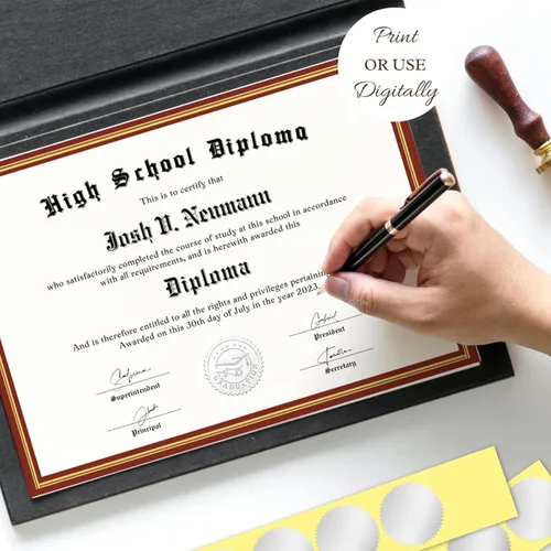 Vista 4 de 100 calcomanías autoadhesivas de sellado de certificados en blanco de 1 3/4 pulgadas, perfectas para invitaciones, sellos notariales, sellos plateado