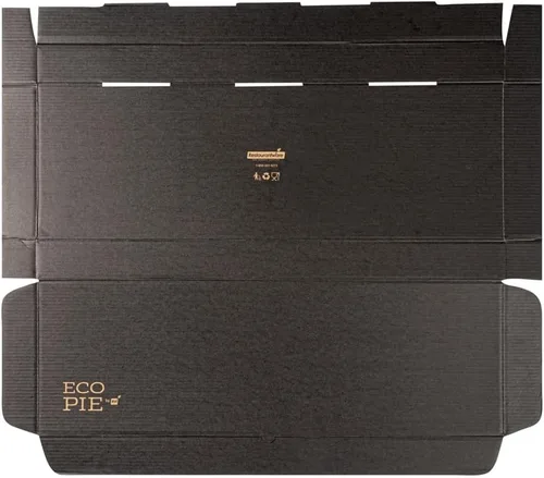 Vista 158 de Restaurantware - Cajas para pizza, 50 unidades, 14 x 7 x 1.5 pulgadas, embalaje de papel de cartón corrugado con bloqueo de pestañas, resistente a