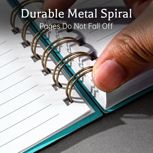 Vista 2 de Yoment Cuaderno de espiral con pestañas de 8 x 10 pulgadas, cuaderno de espiral de tapa dura con divisor de 5 asignaturas, cuaderno de espiral