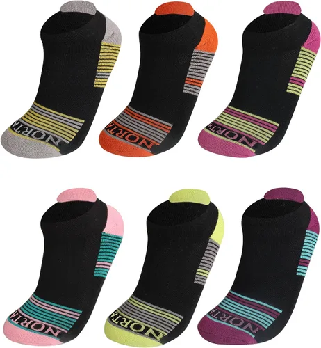 Vista 8 de Compression Ankle Socks for Men & Women – Stretch Fit, Cushioned Support & Breathable Comfort, Size 7-10 Negro (surtido) - Paquete de 6