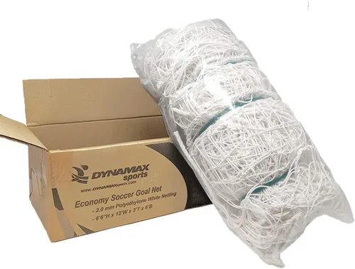 Vista 3 de Dynamax Sports Red de portería de fútbol económico, 6'6" de alto x 12' de ancho x 3' de alto x 6' de profundidad