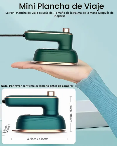 Vista 2 de Mini plancha de viaje para ropa, prensa de calor eléctrica portátil de mano