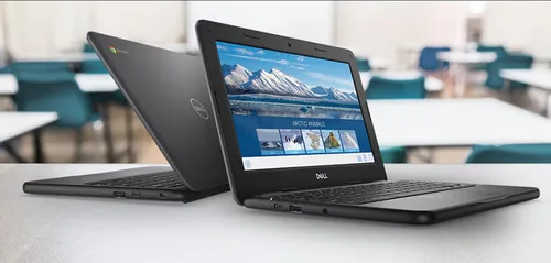 Vista 6 de Dell 3100 Intel Celeron N4020 1.1GHz 4GB 32GB Webcam 11.6 Pantalla táctil Chromebook Chrome OS VH5H8