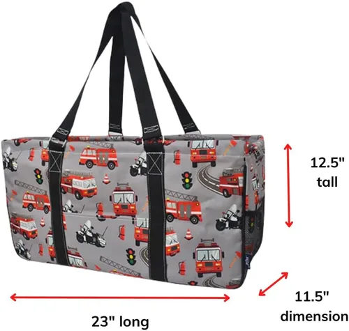 Vista 231 de NGIL Bolsa de comestibles reutilizable extra grande plegable de gran tamaño para comestibles, almacenamiento, picnic, playa, Estampado