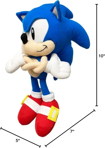 Vista 4 de Great Eastern Entertainment Sonic Classic - Sonic The Hedgehog (brazos cruzados) de peluche de 10 pulgadas de alto