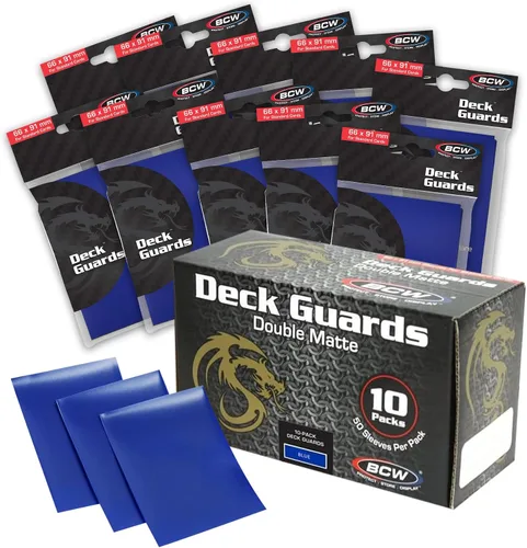 Vista 14 de BCW Deck Guard - Fundas dobles mate para tarjetas, caja de 500 unidades (10 paquetes de 50 fundas), sin ácidos, sin PVC, se adapta a tarjetas