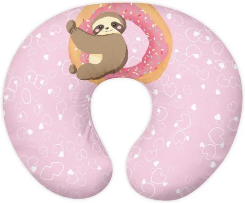 Vista 7 de Funda de almohada de alimentación de ajolote azul, funda de almohada de lactancia materna con margaritas para niñas recién nacidas, funda