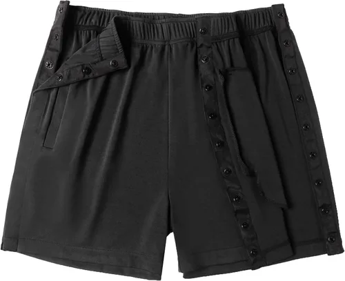 Vista 8 de Deyeek Pantalones cortos de recuperación de rodilla con bolsillos para hombre, pantalones cortos de recuperación atléticos con bolsillos