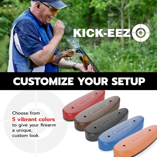 Vista 4 de KICK-EEZ Almohadilla de retroceso multiuso para amolar para ajustar, almohadilla de culata Sorbothane para escopetas y rifles, fabricada en Estados