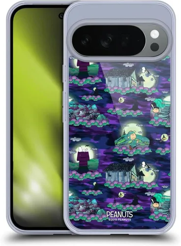 Vista 90 de Head Case Designs Funda de gel Spooktacular con licencia oficial de Peanuts Linus y Snoopy [protección de grado militar] compatible con Google Pixel