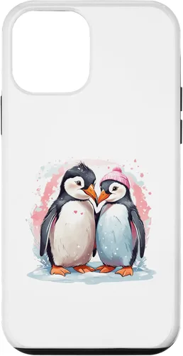 Vista 12 de iPhone 15 Pingüino Pareja Boda Pájaro Boda Matrimonio Día de San Valentín Love Case