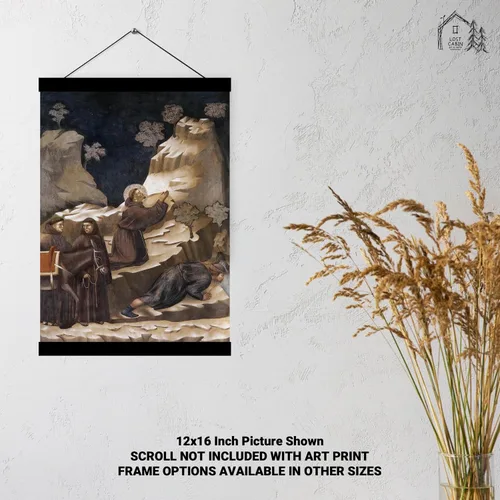 Vista 4 de Cabaña perdida El milagro de la primavera por Giotto Di Bondone Impresión sin marco Reproducción de pinturas de obras de arte finas Póster