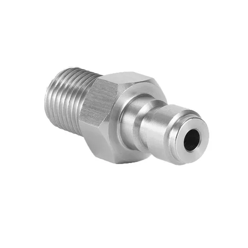 Vista 4 de Adaptador de enchufe de desconexión rápida de 0.315 in 1/8 NPT rosca macho acero inoxidable PCP Paintball accesorios de carga de aire