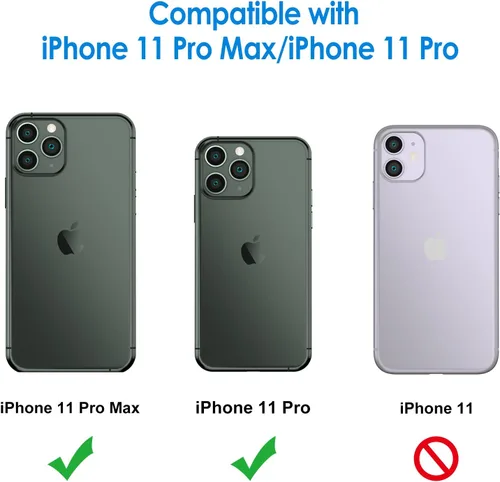 Vista 2 de JETech Protector de lente de cámara para iPhone 11 Pro Max de 6.5 pulgadas y iPhone 11 Pro de 5.8 pulgadas, vidrio templado 9H, transparente HD