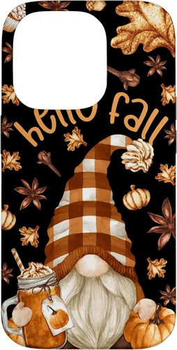 Vista 17 de Pumpkin Spice Coffee Hello Fall Funny Thanksgiving Gnome Case for iPhone 16