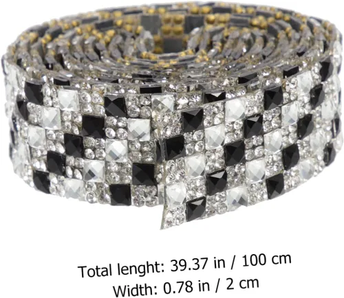 Vista 5 de 1 rollo de diamantes de imitación de cristal con apliques de diamantes de imitación para manualidades, diamantes de imitación para manualidades