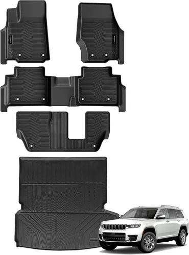 Vista 10 de Alfombrillas para Todo Clima Alfombrilla de Carga Compatibles con Jeep Grand Cherokee (WL Incluye 4xe, No WK2 o WL75) 2022-2025 Solo 5 Asientos