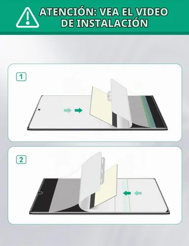 Vista 3 de apiker Paquete de 4 protectores de pantalla compatibles con Samsung Galaxy Note 10 Plus Sensor de huellas dactilares de soporte de película de TPU