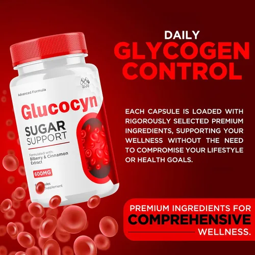 Vista 3 de Cápsulas de glucocyn (paquete de 2) – Glucocyn Sugar Support Advanced Vitamine Supplement Píldoras – Cápsula natural de Glucoysn una vez al día