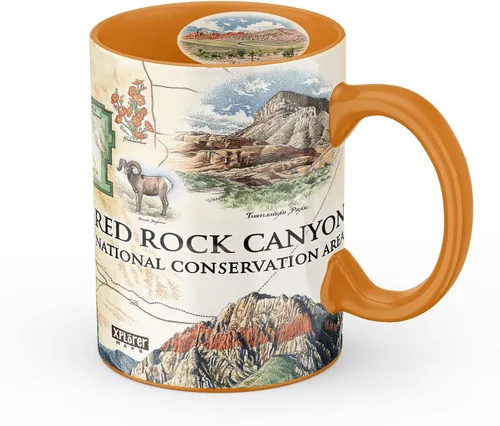 Vista 25 de Taza de cerámica con mapa de 1000 islas de Xplorer Maps (16oz) – Taza de café libre de BPA para bebidas frías y calientes – Perfecta para oficina