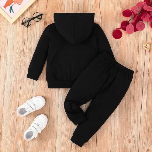 Vista 3 de Adokioths Conjunto de sudadera de manga larga con capucha y pantalones deportivos para otoño e invierno