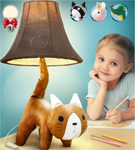Vista 22 de Lámpara infantil de dinosaurio para dormitorio de niños, 27 pulgadas, lámpara de niños para habitación de niños, bonitos regalos de Navidad, regalos