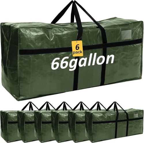 Vista 38 de 4 Piezas Bolsas de Mudanza Grandes con Cremallera y Asas Bolsas de Lona Tipo Duffle Plegables de Almacenamiento Extra Resistentes Extra Grandes