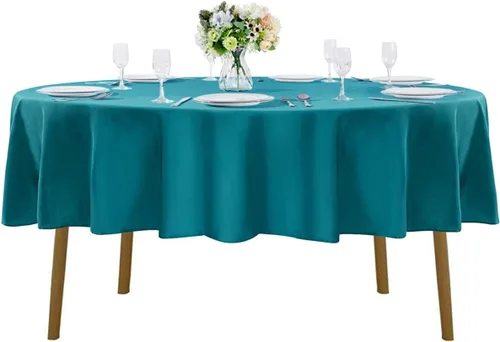 Vista 132 de Mantel rectangular de tela de poliéster lavable de 60 x 120 pulgadas, para decoración de bodas, fiestas, comedores, banquetes