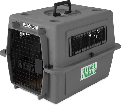 Vista 2 de Petmate Sky Kennel - Transportador para mascotas y cuenco doble para mascotas
