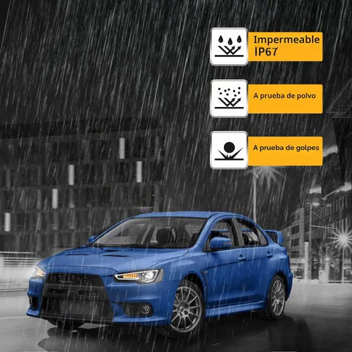 Vista 6 de VLAND Faros LED Compatibles con Mitsubishi Lancer & EVO X 2008-2020 Conjunto de lámpara delantera con proyector con lente ahumada con secuencial