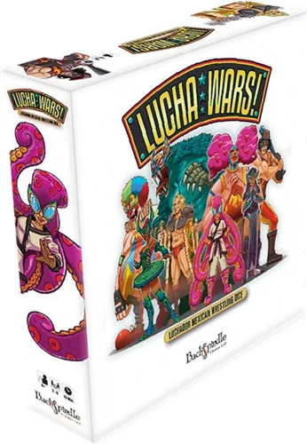 Vista 2 de Lucha Wars - Juego de mesa Luchador Mexican Wrestling Dice Rolling Fun para familiares, niños y adultos, a partir de 6 años, 1-8 jugadores, 30