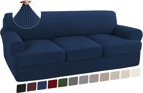 Vista 19 de Turquoize Funda para sillón con cojín en forma de T para sala de estar, funda elástica para sofá, funda suave para sillón, fundas de muebles