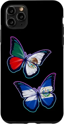 Vista 13 de El Salvador y México bicultural Roots - Carcasa para iPhone 17 (versión mariposa)