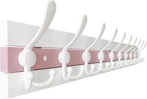 Vista 43 de SKOLOO Perchero de pared montado en la pared de estilo rústico: Perchero de pared de pino de madera auténtica de 40,6 cm de orificio a orificio