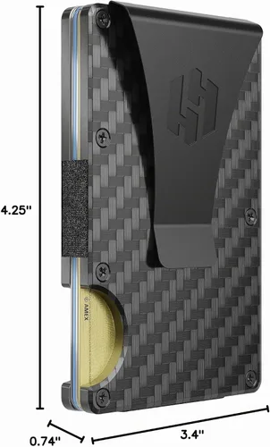 Vista 8 de Hayvenhurst Cartera para hombre – Cartera para hombre de diseño reinventado – Funda delgada, minimalista y sin costuras, bloquea escáneres RFID