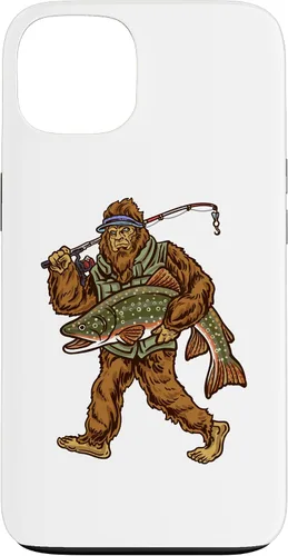Vista 7 de iPhone 16 Brook Trout River Fishing Bigfoot Hunting Fishermen Case