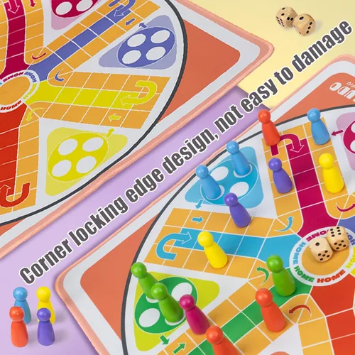 Vista 3 de Juego de mesa Ludo de 20 pulgadas, juego de Ludo para adultos para 2-6 jugadores, juegos de mesa de Ludo y parchís, adecuados para reuniones