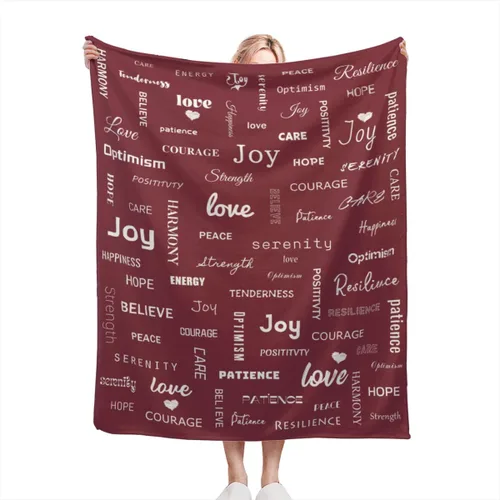 Vista 42 de Manta curativa, manta de regalo para mujeres y hombres, cálido regalo inspirador, manta de forro polar suave con energía positiva, comodidad, amor