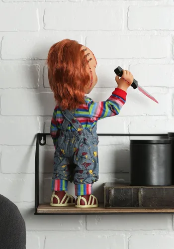Vista 2 de Muñeco Chucky de 15 pulgadas con licencia oficial, articulado y parlante Multicolor