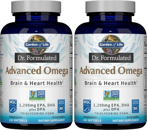 Vista 10 de Garden of Life Aceite de pescado omega avanzado formulado por el Dr. - Limón, 1,290 mg de EPA, DHA + DPA en forma de triglicéridos, suplemento Omega