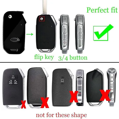 Vista 2 de ontto Funda para llavero de Kia elegante con llave remota plegable