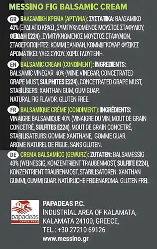 Vista 6 de Messino Higo Vinagre Balsámico Glaseado importado de Grecia, 8.5 fl oz