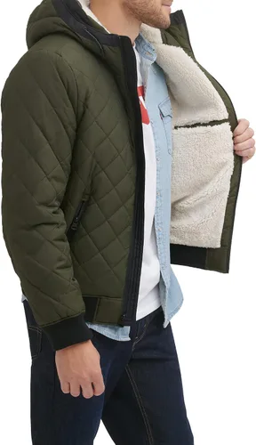 Vista 4 de Levi's mens Levi's Men's Diamond Quilted Sherpa Lined Bomber Jacket