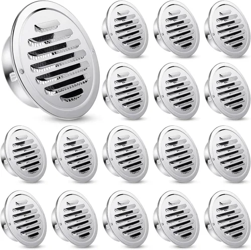 Vista 22 de Zonon 1 pieza de rejillas de ventilación de sofito de acero inoxidable de 4 pulgadas, cubierta de ventilación redonda para secadora con pantalla