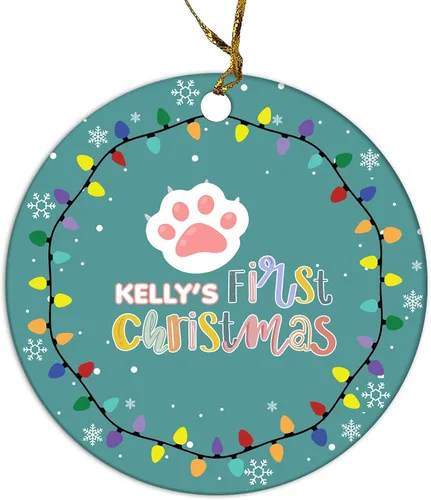 Vista 9 de Adorno personalizado para foto de perro, adorno de Navidad personalizado para mascotas 2023, regalos de Navidad personalizados para cachorros