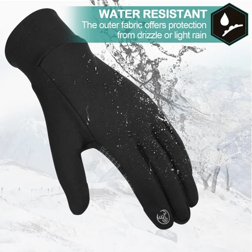 Vista 7 de Cevapro Guantes de invierno ligeros para mujeres y hombres con forro para pantalla táctil abrigados para correr hacer senderismo y ciclismo