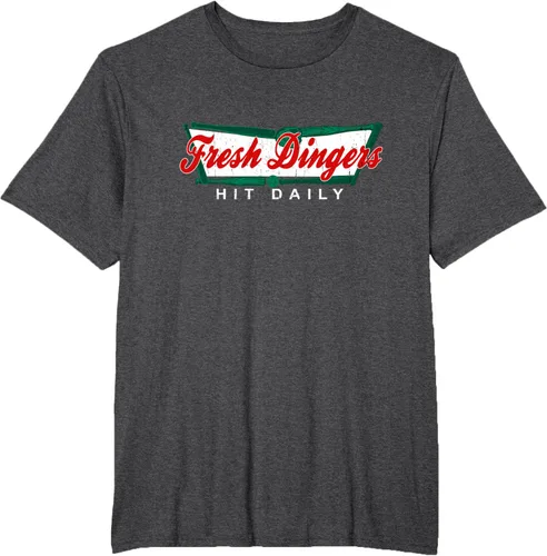 Vista 66 de Camiseta divertida de béisbol y softbol Don't Bunt Hit Fresh Dingers, Negro