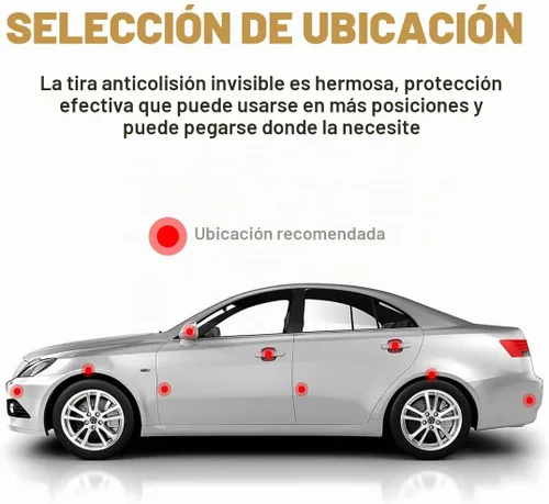 Vista 6 de GLSOWEE - Juego de 12 adhesivos reflectantes, protectores de manija de puerta de automóvil y adhesivos de advertencia para el espejo retrovisor